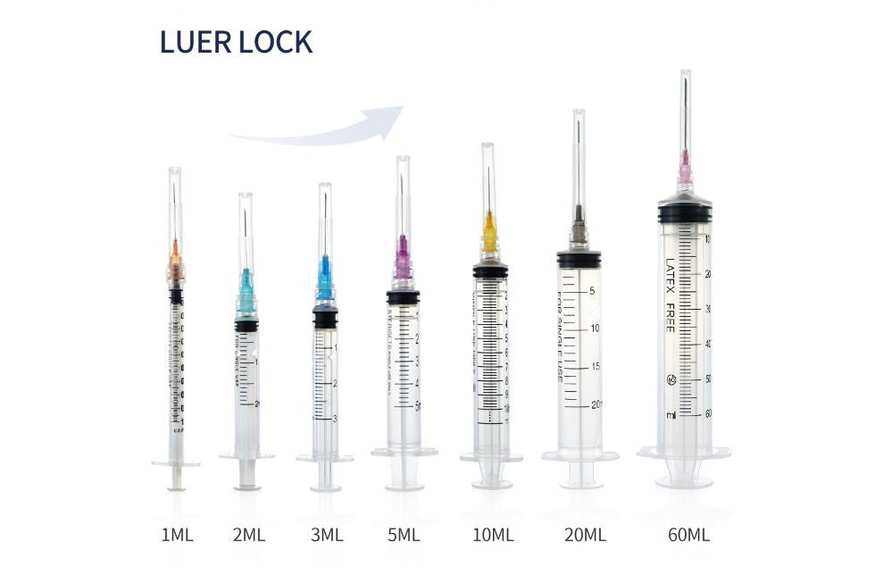 Medical Plastic Luer Lock Syringe with Needle Medical Plastic Luer Lock Syringe with Needle